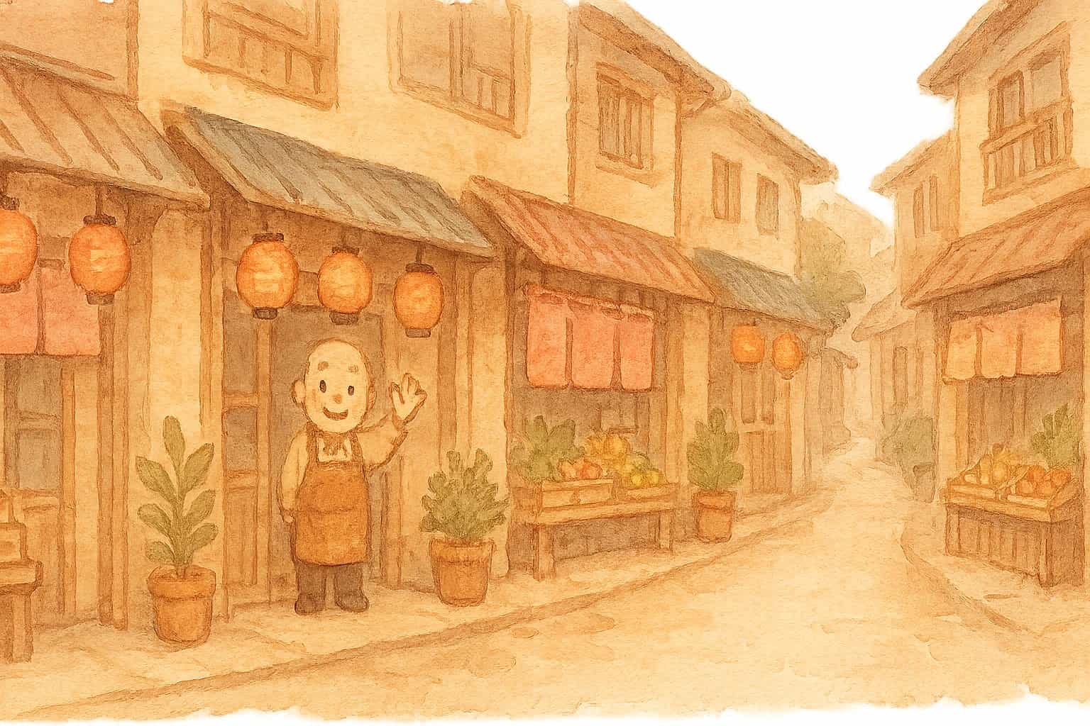 下町の商店街